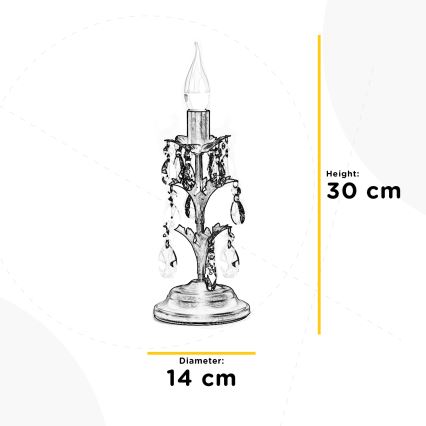 ONLI - Настолна лампа TERESA 1xE14/6W/230V бял