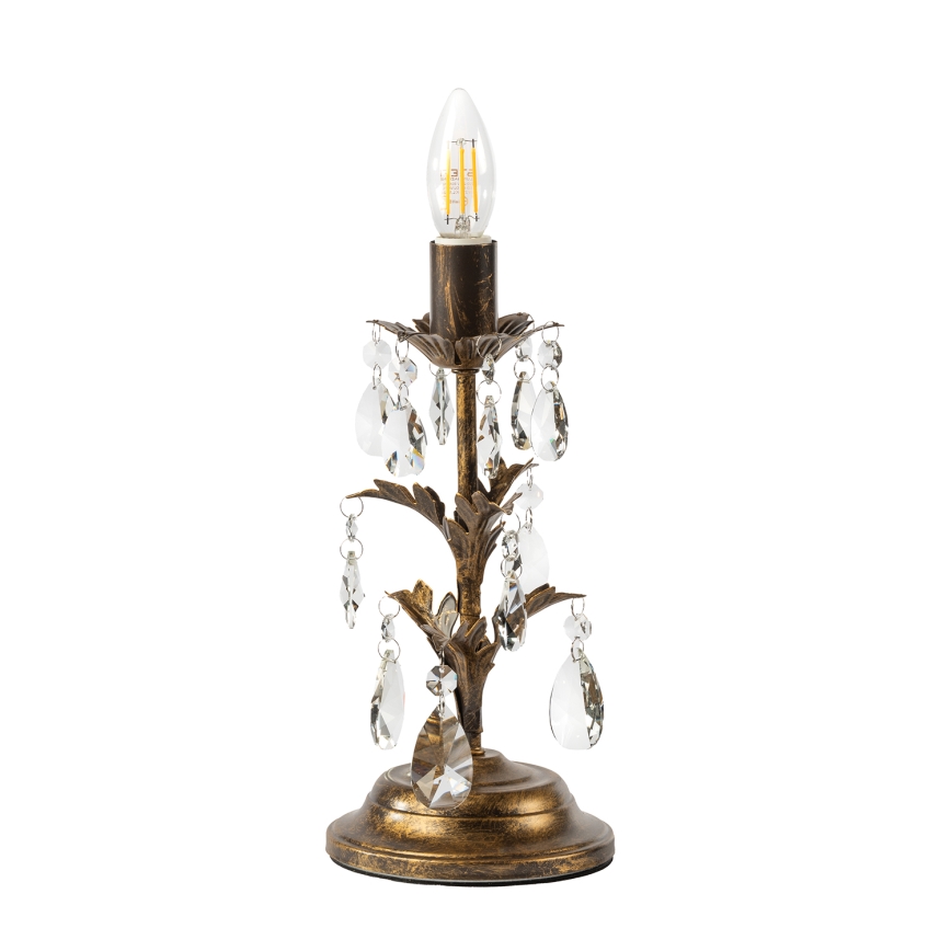 ONLI - Настолна лампа TERESA 1xE14/6W/230V бронзов