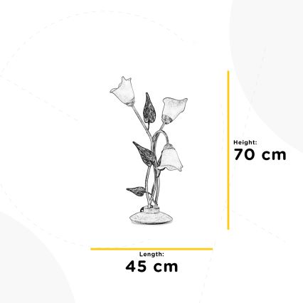 ONLI - Настолна лампа VANDA 3xE14/6W/230V 70 см