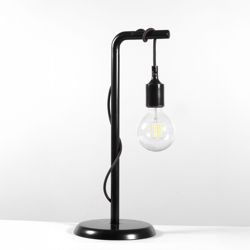 ONLI - Настолна лампа WIRE 1xE27/15W/230V 50 см черен