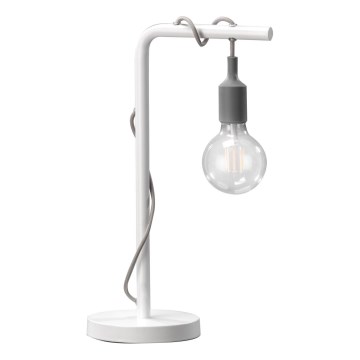 ONLI - Настолна лампа WIRE 1xE27/15W/230V 50 см сив/бял