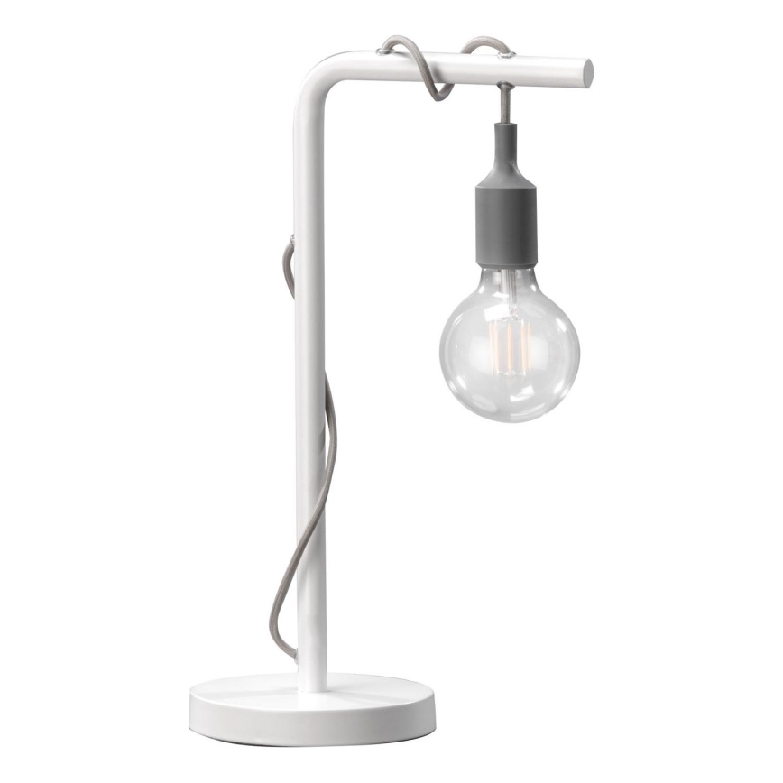 ONLI - Настолна лампа WIRE 1xE27/15W/230V 50 см сив/бял