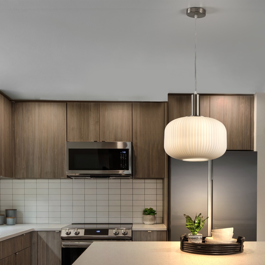 ONLI - Пендант на кабел DOROTY 1xE27/15W/230V бял/лъскав хром