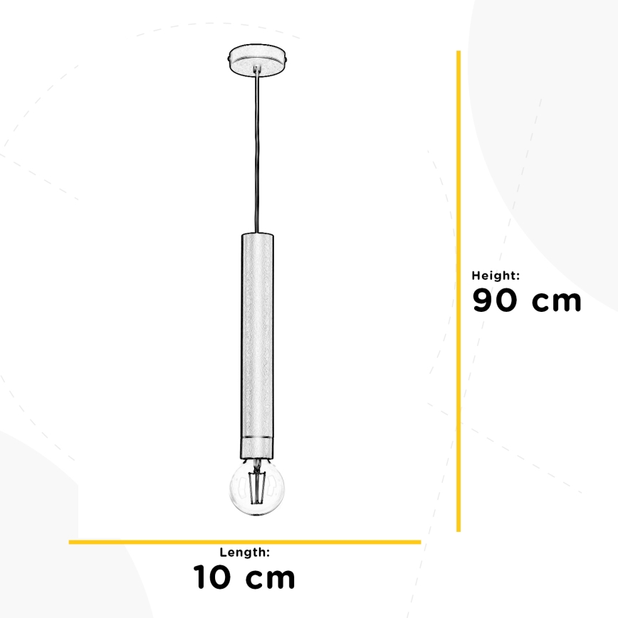 ONLI - Пендел DORA 1xE27/15W/230V черен