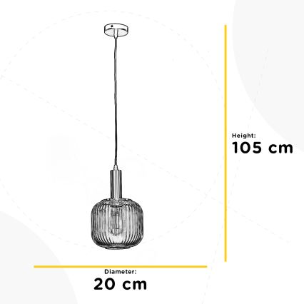 ONLI - Пендел DOROTY 1xE27/22W/230V Ø 20 см