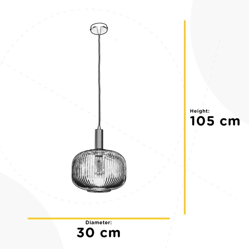 ONLI - Пендел DOROTY 1xE27/22W/230V Ø 30 см