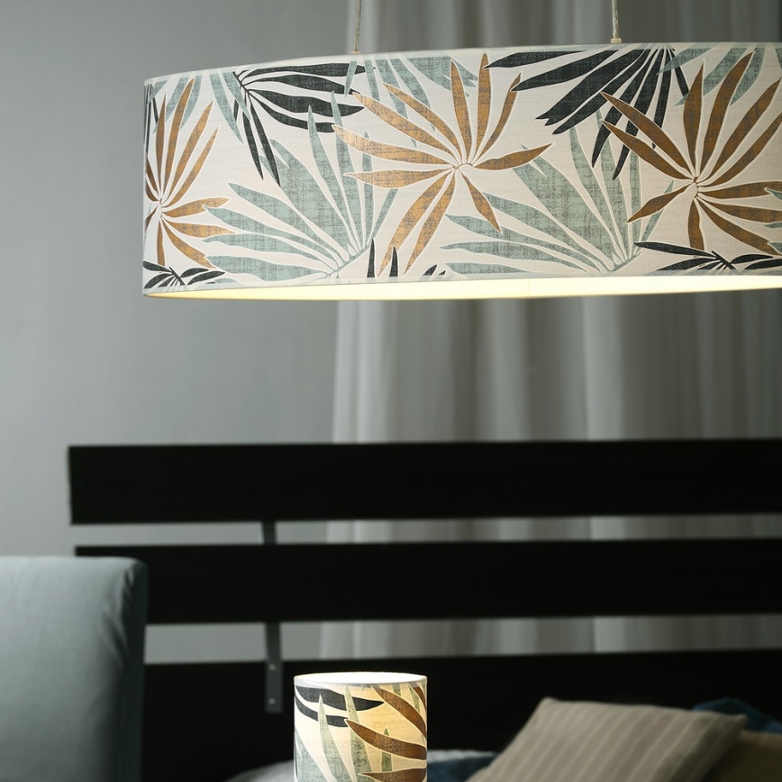 ONLI - Пендел FLORA 2xE27/22W/230V зелен/златист