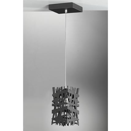 ONLI - Пендел FORESTA 1xE27/15W/230V черен