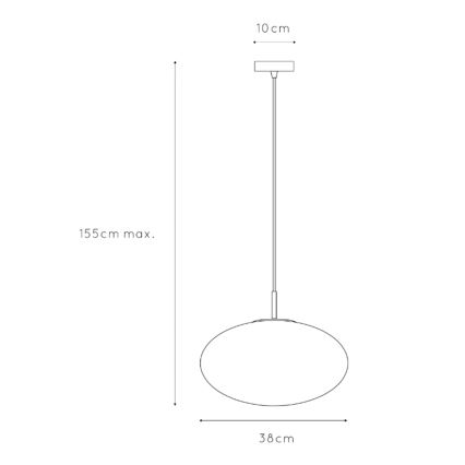 ONLI - Пендел JANET 1xE27/6W/230V Ø 38 см