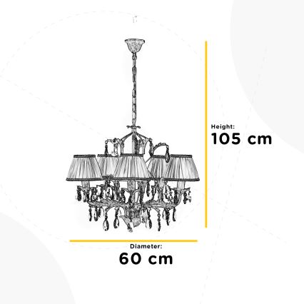 ONLI - Пендел KAREN 5xE14/6W/230V бял