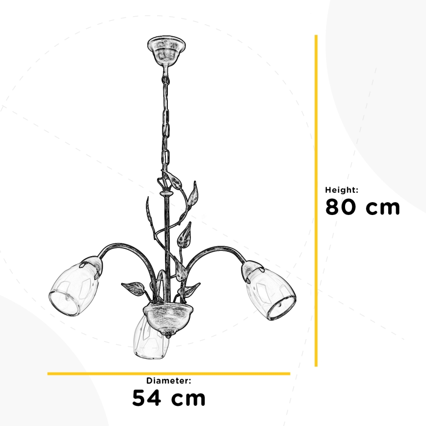 ONLI - Пендел LILIANA 3xE14/6W/230V