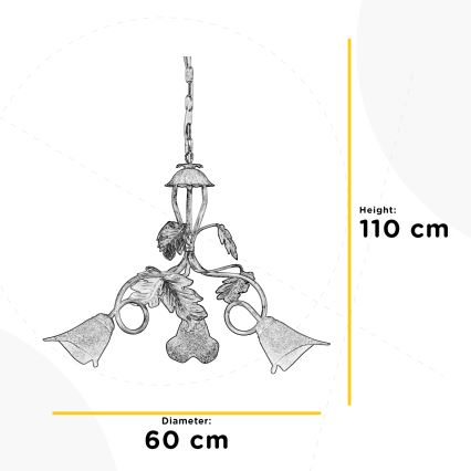 ONLI - Пендел MARILENA 3xE14/6W/230V