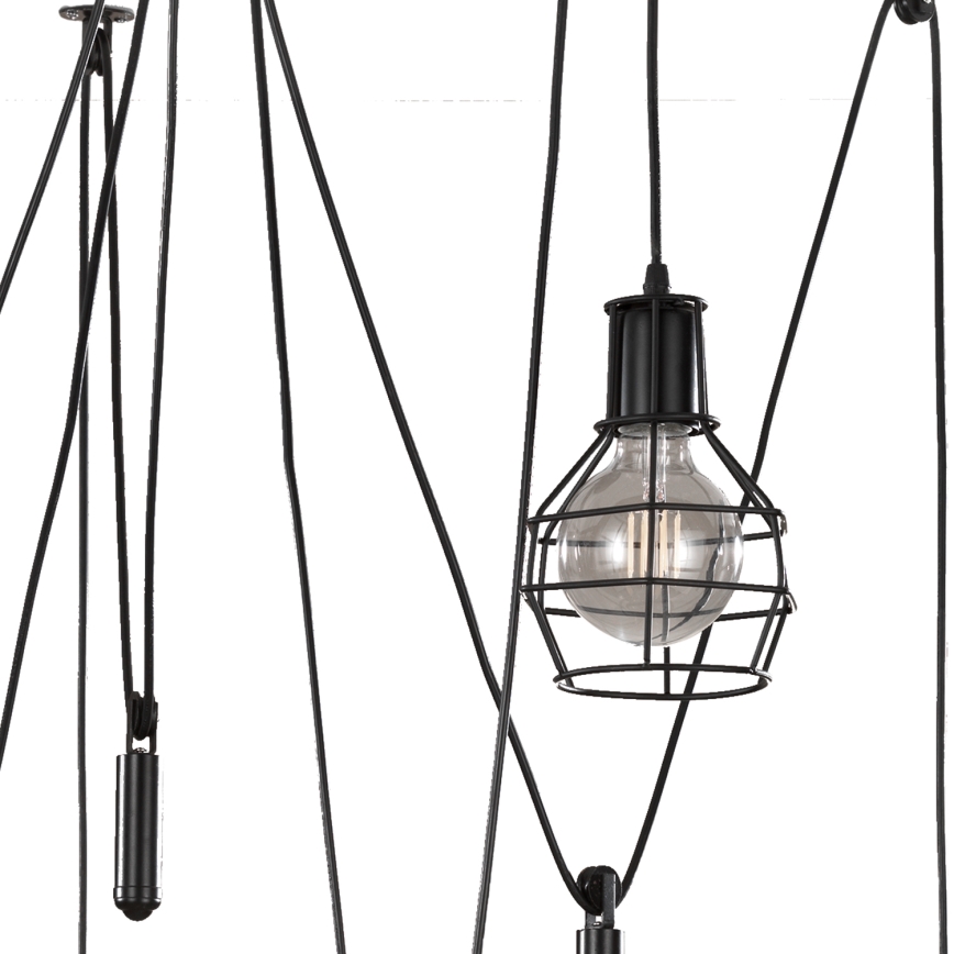 ONLI - Пендел ПАЯК 5xE27/15W/230V паяк черен