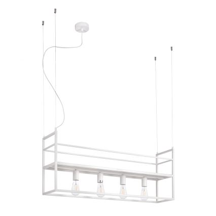 ONLI - Пендел с рафт JEFFER 4xE27/22W/230V бял
