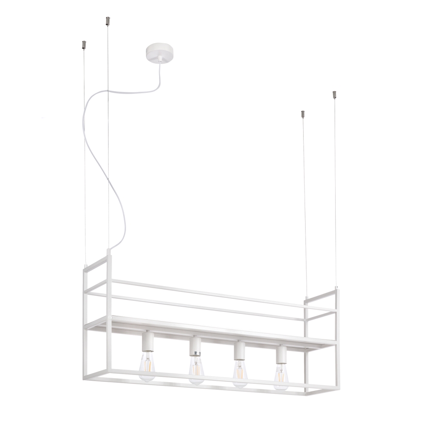ONLI - Пендел с рафт JEFFER 4xE27/22W/230V бял