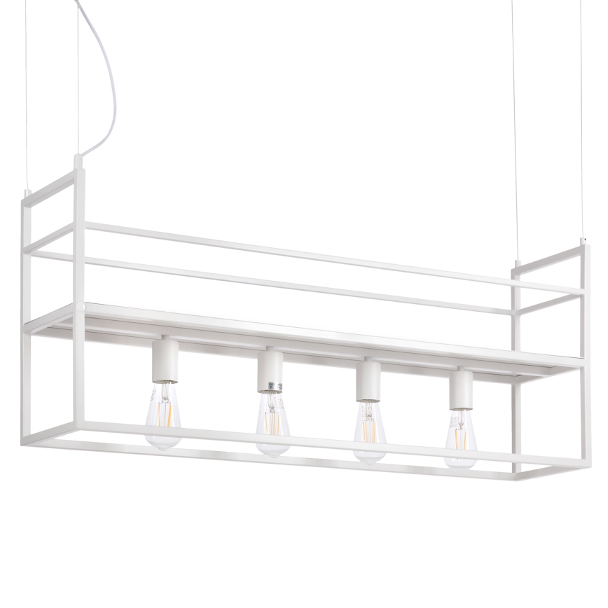 ONLI - Пендел с рафт JEFFER 4xE27/22W/230V бял
