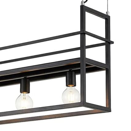 ONLI - Пендел с рафт JEFFER 4xE27/22W/230V черен