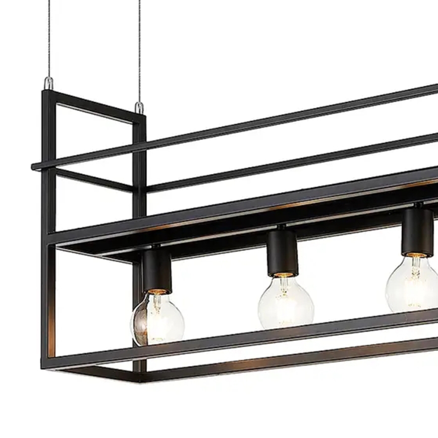 ONLI - Пендел с рафт JEFFER 4xE27/22W/230V черен