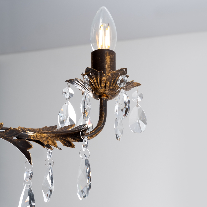 ONLI - Пендел TERESA 3xE14/6W/230V бронзов