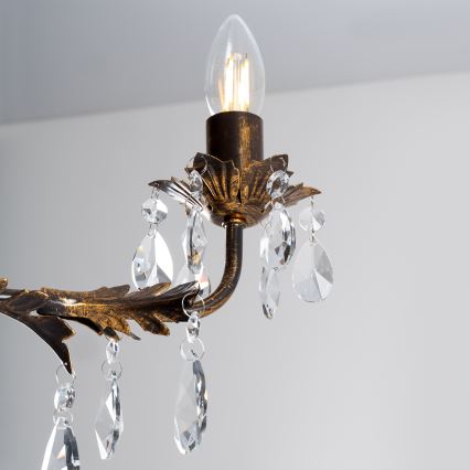 ONLI - Пендел TERESA 5xE14/6W/230V бронзов