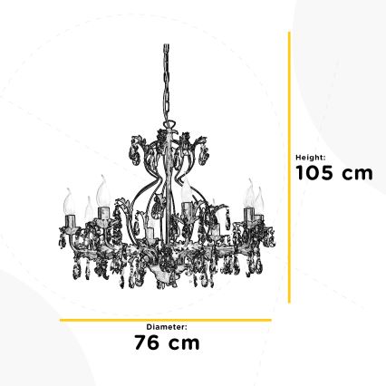 ONLI - Пендел TERESA 8xE14/6W/230V бронзов