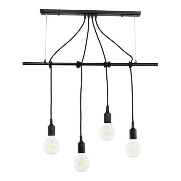 ONLI - Пендел WIRE 4xE27/15W/230V черен
