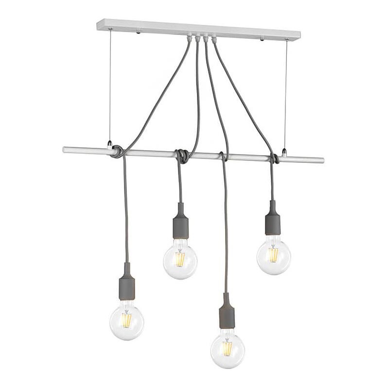 ONLI - Пендел WIRE 4xE27/15W/230V сив/бял