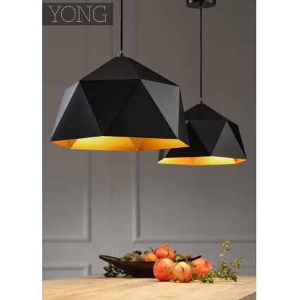 ONLI - Пендел YONG 1xE27/22W/230V черен Ø 46 см