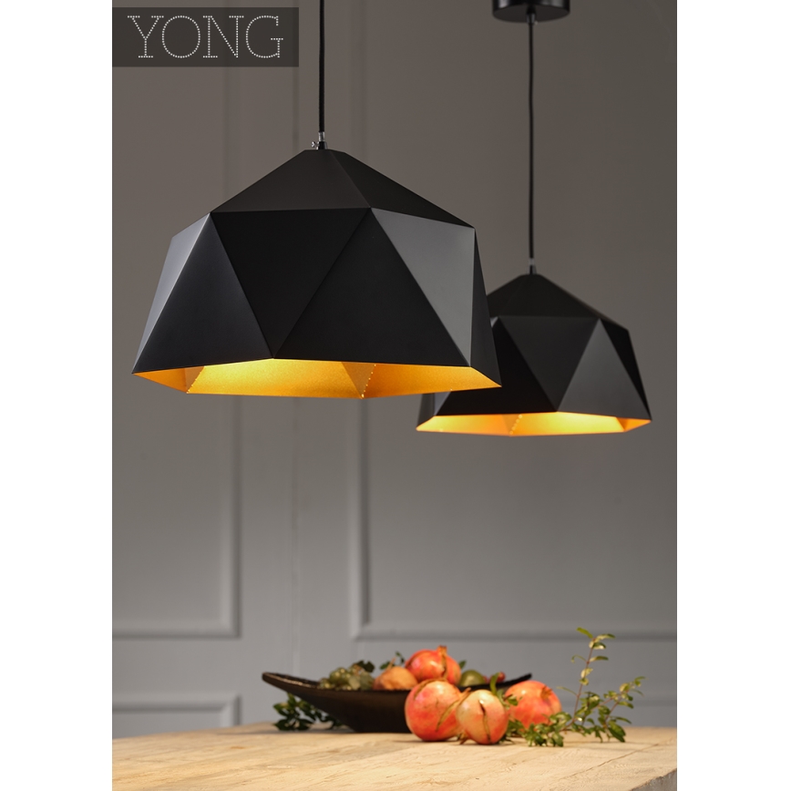 ONLI - Пендел YONG 1xE27/22W/230V черен Ø 46 см
