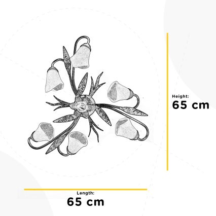 ONLI - Плафон ALGA 6xE14/6W/230V бронзов