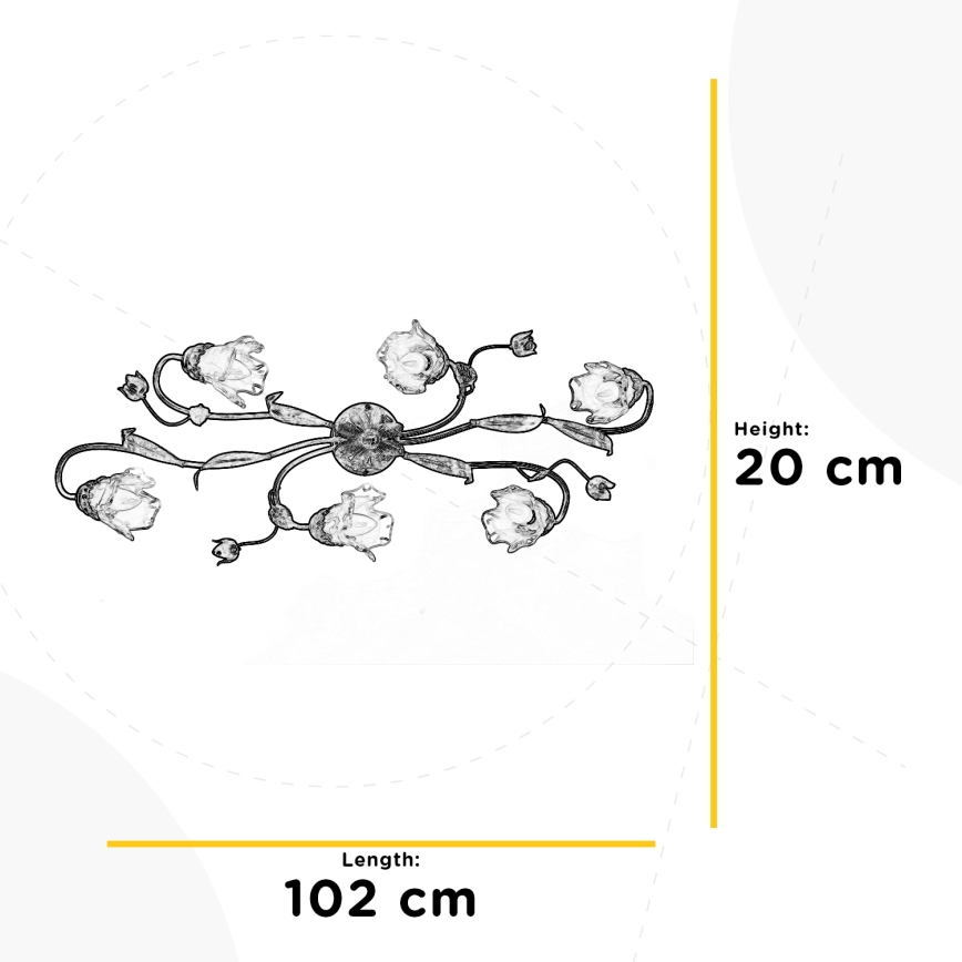 ONLI - Плафон ARIANNA 6xE14/6W/230V