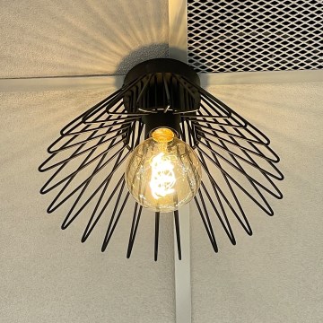 ONLI - Плафон DUCCIO 1xE27/22W/230V Ø 30 см черен