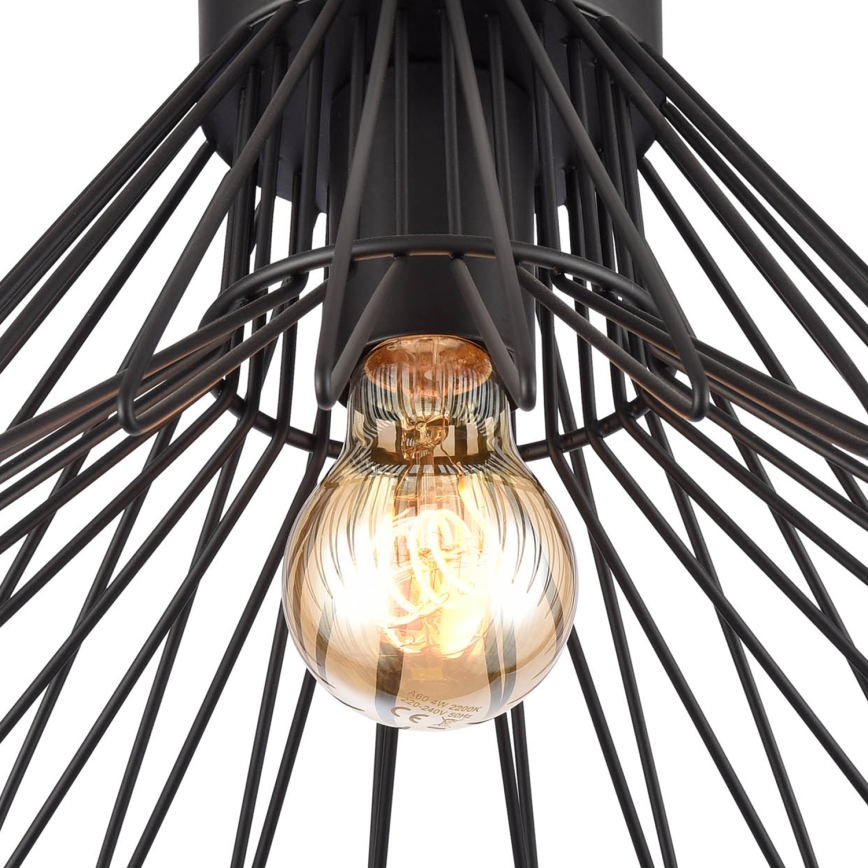 ONLI - Плафон DUCCIO 1xE27/22W/230V Ø 30 см черен