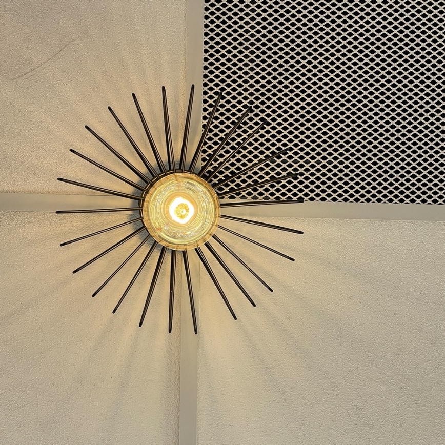 ONLI - Плафон DUCCIO 1xE27/22W/230V Ø 30 см черен