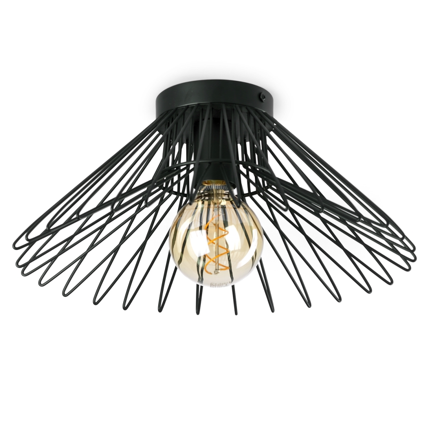 ONLI - Плафон DUCCIO 1xE27/22W/230V Ø 40 см черен
