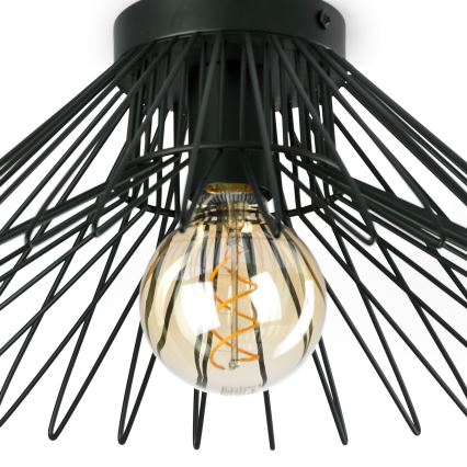 ONLI - Плафон DUCCIO 1xE27/22W/230V Ø 40 см черен