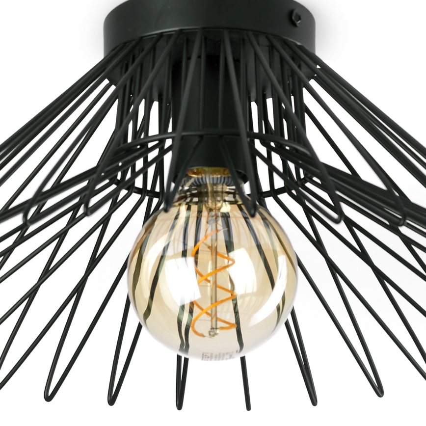 ONLI - Плафон DUCCIO 1xE27/22W/230V Ø 40 см черен