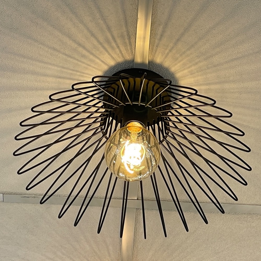ONLI - Плафон DUCCIO 1xE27/22W/230V Ø 40 см черен