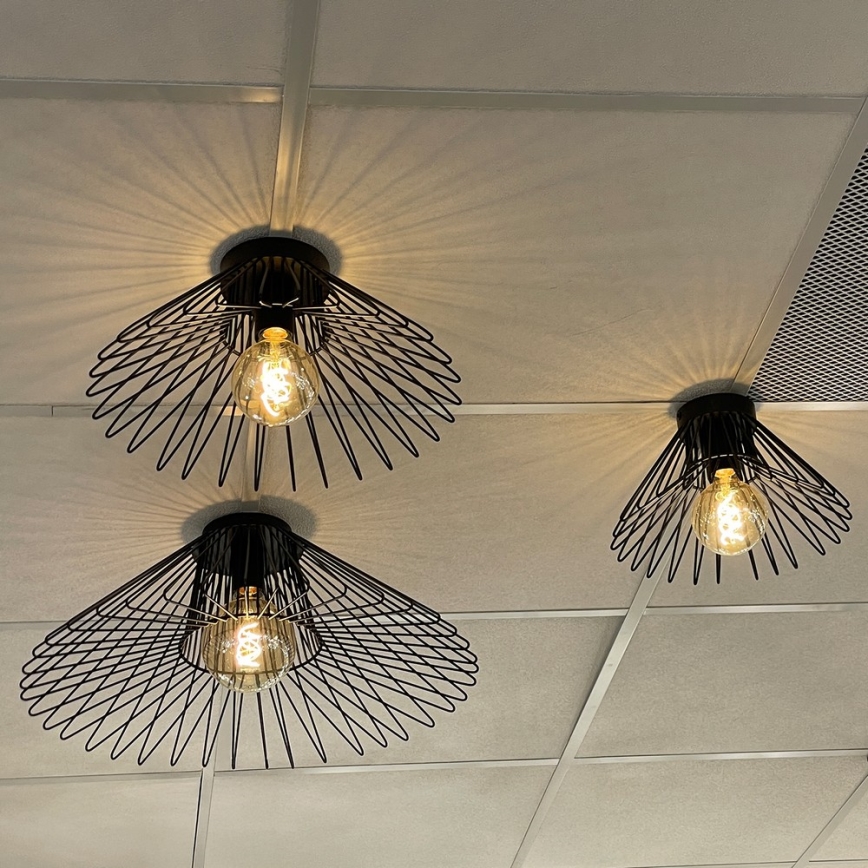 ONLI - Плафон DUCCIO 1xE27/22W/230V Ø 40 см черен