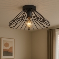 ONLI - Плафон DUCCIO 1xE27/22W/230V Ø 60 см черен