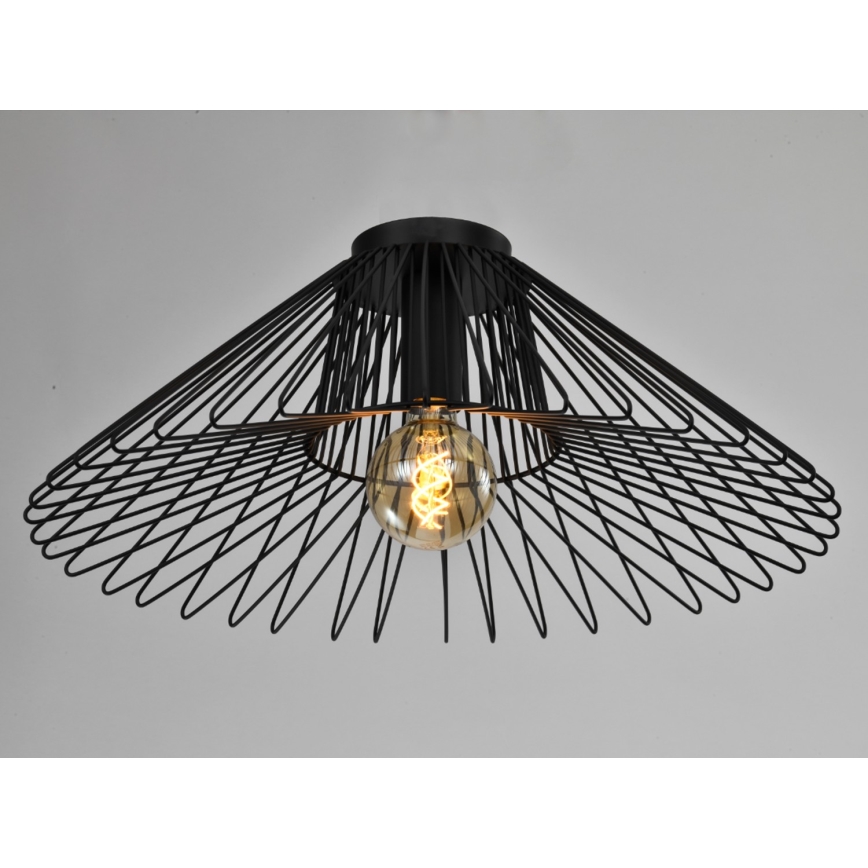 ONLI - Плафон DUCCIO 1xE27/22W/230V Ø 60 см черен