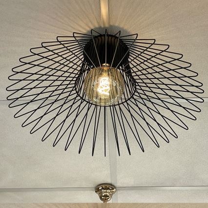 ONLI - Плафон DUCCIO 1xE27/22W/230V Ø 60 см черен