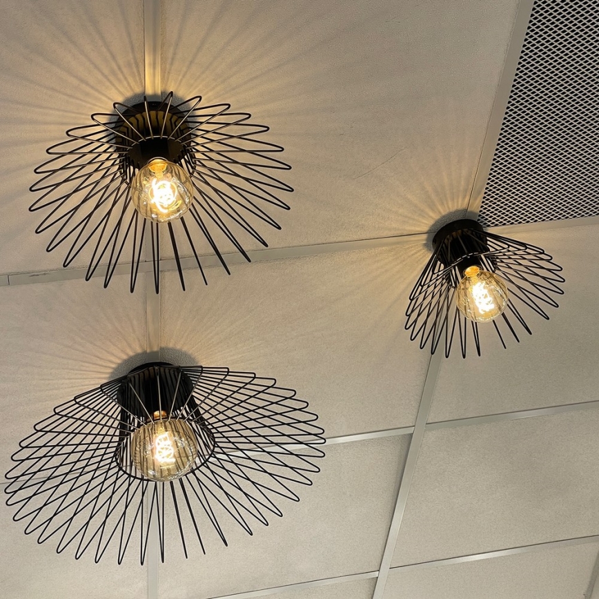 ONLI - Плафон DUCCIO 1xE27/22W/230V Ø 60 см черен