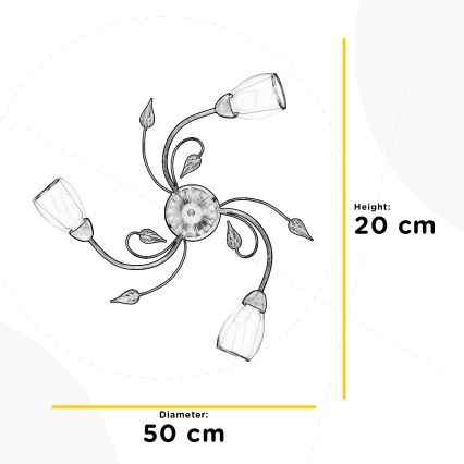 ONLI - Плафон LILIANA 3xE14/6W/230V