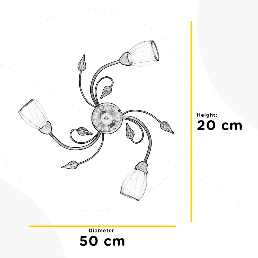 ONLI - Плафон LILIANA 3xE14/6W/230V