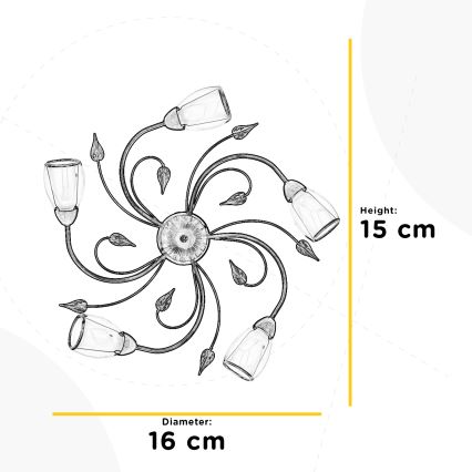ONLI - Плафон LILIANA 5xE14/6W/230V