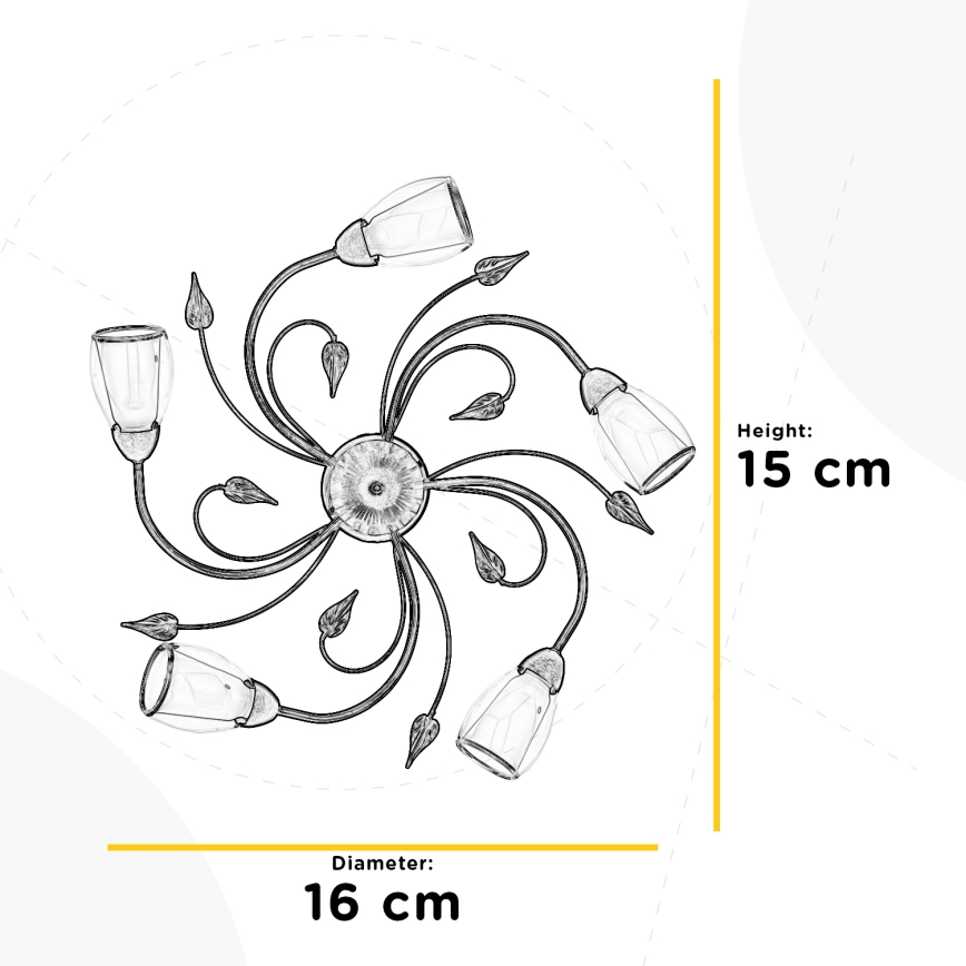 ONLI - Плафон LILIANA 5xE14/6W/230V