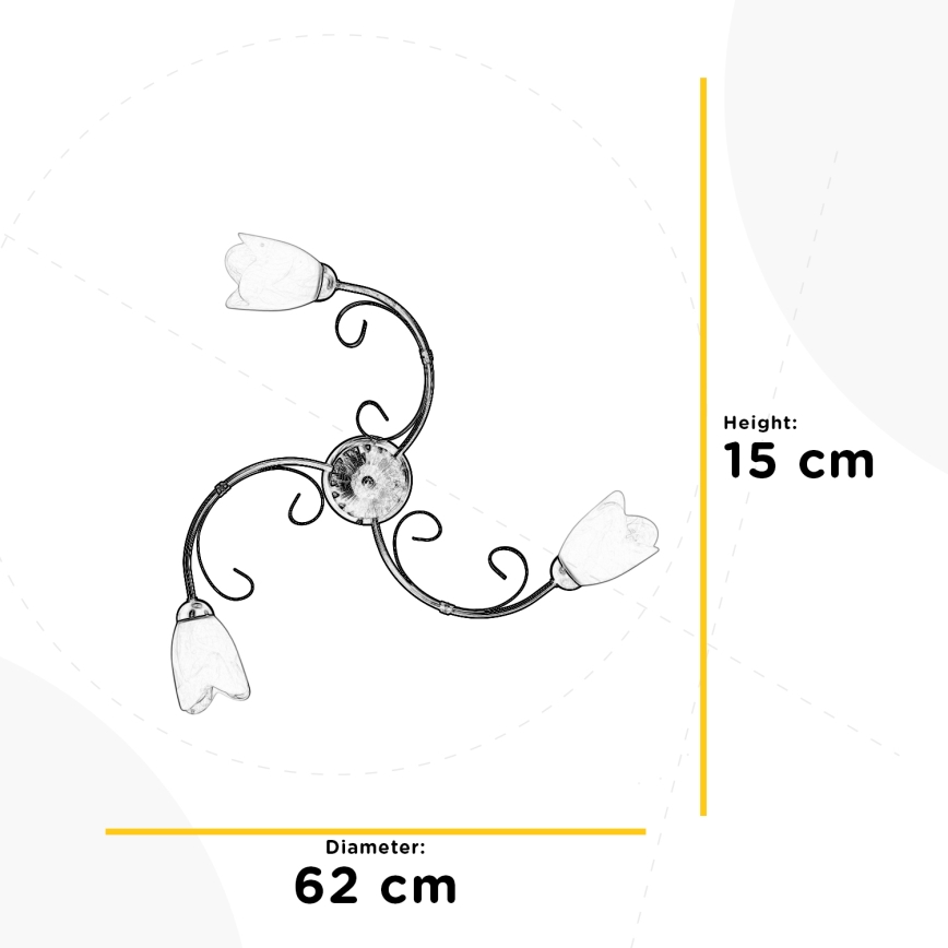 ONLI - Плафон ODINO 3xE14/6W/230V