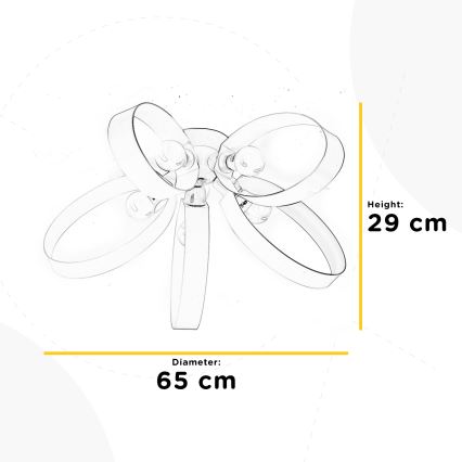 ONLI - Плафон SERENA 5xE14/6W/230V бял