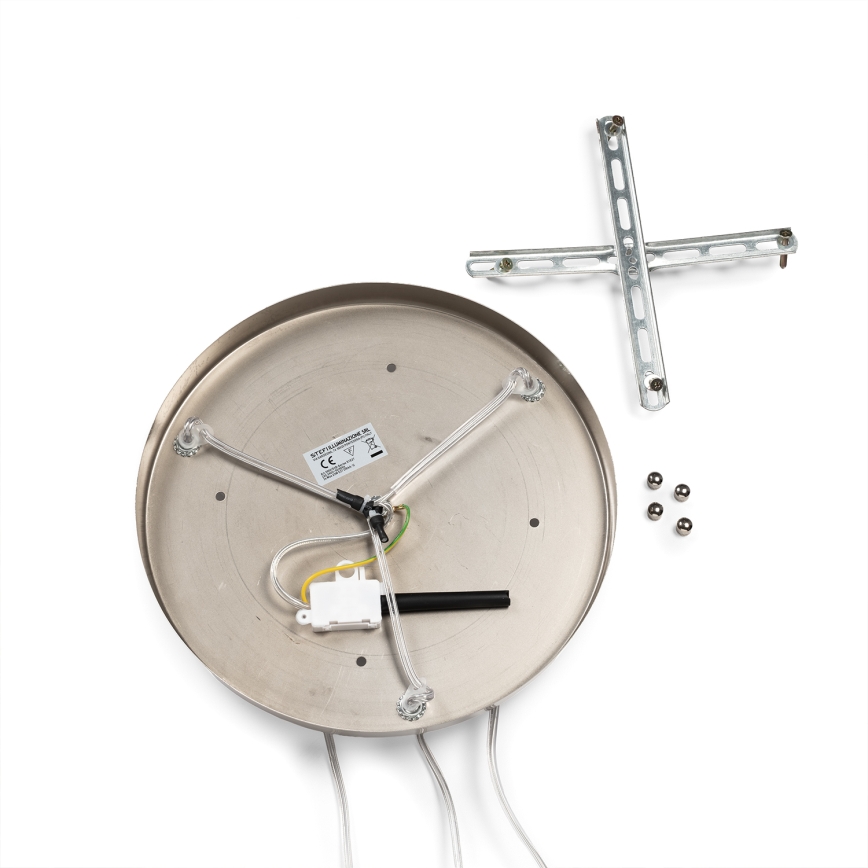 ONLI - Полилей на кабел DOROTY 3xE27/15W/230V бял/лъскав хром